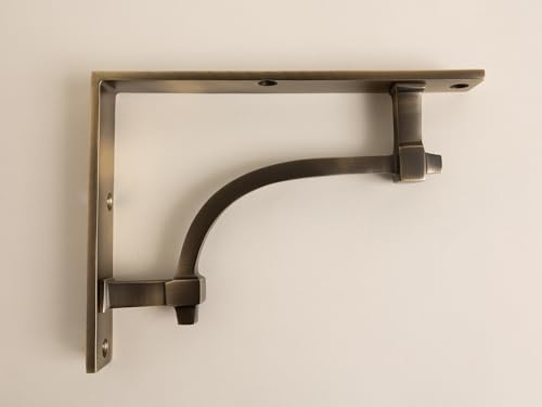 Antique Brass Vintage Industrial Style Solid Brass Shelf Brackets | Brass Shelving Heavy Solid Cast Brass | Sold Individually