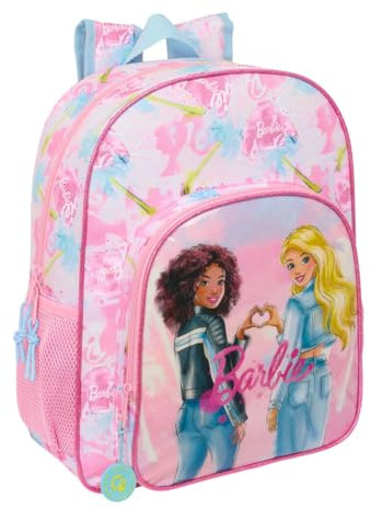 safta Barbie Painterly Schulrucksack für Kinder, anpassbar an den Kinderwagen, ideal für Kinder im Schulalter, bequem und vielseitig, Qualität und Widerstandsfähigkeit, 32 x 12 x 38 cm,