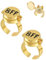 KGDUYC 2PC Beste Freunde für Immer Ring Süßes Einstellbar Offene Kappe Ring BFF Ring Ein Symbol für Beste Freundschaft Gedenkgeschenk für Besten Freund