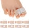 Wanmu 8 Pcs Fabric Hammer Toe Corrector, Reusable Fabric Buddy Toe Wraps, Fabric Hammer Toe Wraps Toe Bandages Protectors Toe Splints for Crooked Toes, Curled Toes, Bent Toes and Broken Toes