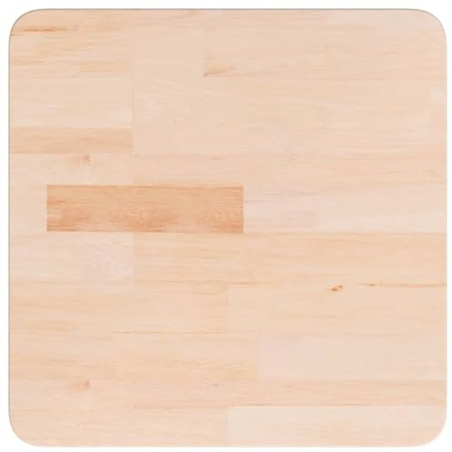 Genérico Wenjingqi 342914 quadratische Tischplatte aus unbehandelter Eiche, 40 x 40 x 1,5 cm, Braun