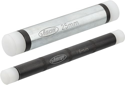 VIGOR Schlagstab-Satz, V1001/2, 2-teilig, Durchmesser 16 mm, 25 mm | 545 g, 2-teilig, Durchmesser 16 mm , 25 mm, Schlagstab 25 mm mit Stahlkugeln gefüllt (rückschlagfrei)