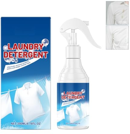 Sweat Stain Remover for Clothes,Stain Treater Spray,Powerful Laundry&Fabric Cleaner for Grease,Coffee,Oil,Food,Ink,Wine,Safe on Whites&Colors,Portable Spot Treatment for Travel,No Dry Cleaning Needed