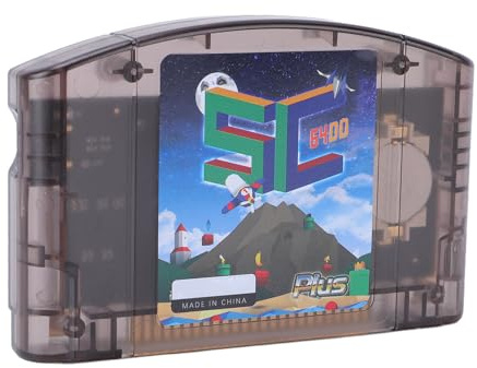 GOWENIC Open Source N64 Flash Cartridge, Game Reader Compatible with 64DD and 32GB SD Card, for Game Player Developer (Black Transparent)