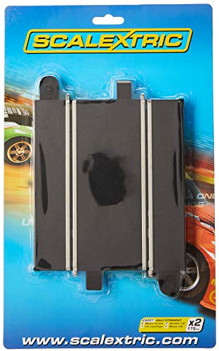 Scalextric Slot Car Race Tracks C8207 Half Straight 175mm x 2 | Straights, 1:32 Scale Racetrack Sets for Mini Toy Cars, Racing Gift Ideas for Adults & Kids, Racecar Track Accessories