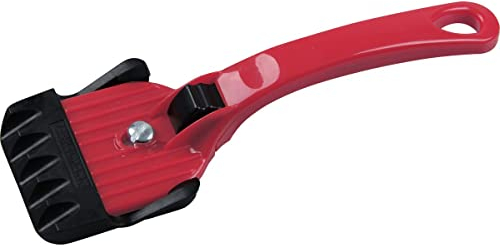 Fackelmann Reinigungsschaber, Multi-Küchenschaber aus Kunststoff - Ceranfeldreiniger mit 3 Funktionen (Farbe: Rot/Schwarz), Menge: 1 Stück, 18 x 6 x 3,5 cm