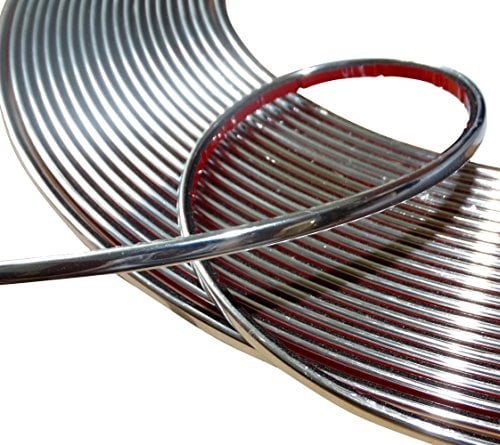 AERZETIX - C12416 - Zierleiste Selbstklebend - 6mm 4.5m - Farbe Chrom Nickel Silber