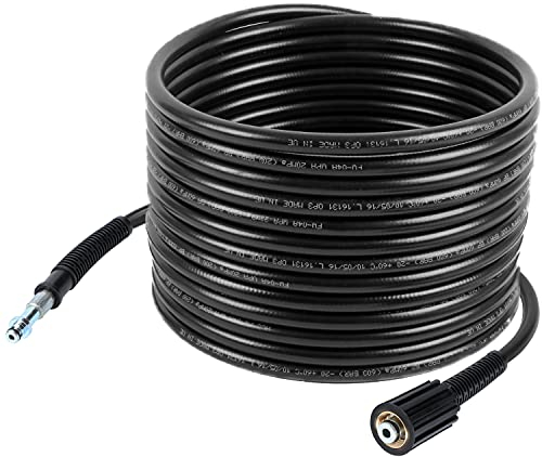 McFilter | Hochdruckschlauch 15m, NW 6 x 1, 200 bar, 60 °C, Anschlüsse M22/ Stecknippel 10mm (Pistolenanschluss) für Hochdruckreiniger