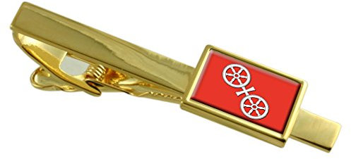 Select Gifts Mainz City Deutschland Fahne Gold Krawattenklammer graviert Personalisierte