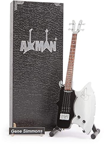 Gene Simmons (KISS) - Miniatur-Gitarren-Replik – Musikgeschenke – handgefertigte Verzierung