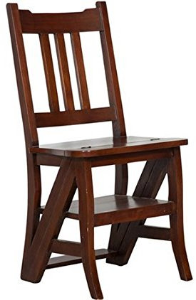 MAXIOCCASIONI Sedia a Scala per libreria Noce