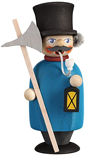 Seiffener Volkskunst | Räuchermann Erzgebirge | Kleine Gesellen 15 cm | Räuchermännchen | Original Erzgebirgische Volkskunst | 12252 | Nachtwächter