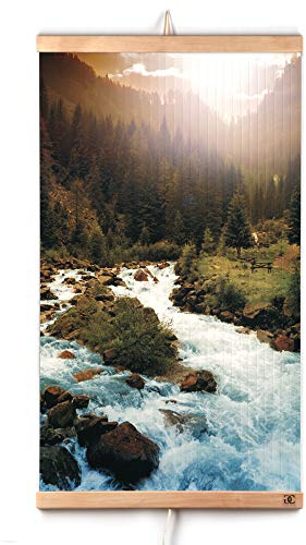 CG Home Panneau Chauffant Mural à Infrarouge Rivière - En Carbone - Mince et Léger - 230V 430W. Efficacité énergétique - Chauffage Rapide - Polyvalent - Sûr - Durable. Enroulable et Portable