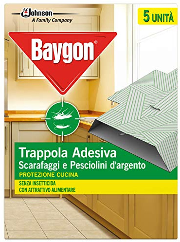 Baygon Trappola Adesiva Scarafaggi Protezione Cucina, 2 x 62.5g
