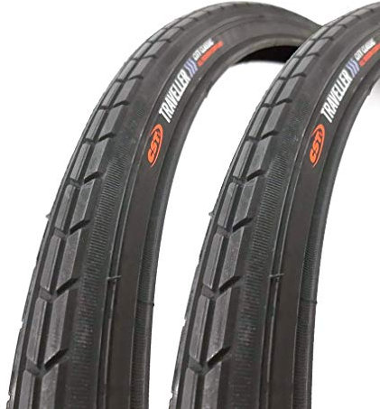 2 neumáticos 26 x 1 3/8 (37-590) Traveller, All Season Compound negro para City Bike, carretera, senderismo, holandés