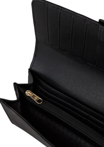 A|X ARMANI EXCHANGE Damen Logo Flap Continental Geldbörse, schwarz, Einheitsgröße