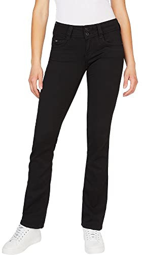 Pepe Jeans Gen Femme jeans, Black (Denim-xd9), 24W / 30L