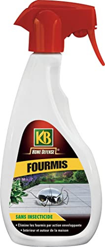 KB HOME DEFENSE HDFOUPAL - Pulvérisateur Anti-Fourmis Sans Insecticide Prêt à l'emploi 500 ml - Elimine les fourmis par action enveloppante - Utilisable en intérieur et extérieur - A base de cellulose