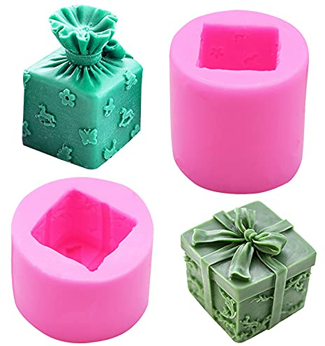 Cestony Silikonform mit Weihnachtsmotiv für die Herstellung von Kerzen, Harz, Säulen, Aromatherapie, Kerzen, Wachs, Seife, Blumen, Ton, Basteln