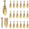 LJAPPLIED 50 Pcs Plasterboard Fixings & Wall Plugs, Cavity Fixing Anchors and Screws, Hollow Expansion Anchors With Self Drilling Screws for Gypsum Board - M4x30mm