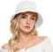 Durio Fischerhut Damen Sonnenhut Herren Unisex Sommerhut Bucket Hat Anglerhut Fishermütze Faltbarer Hut Einheitsgröße Weiß