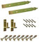 BRESKO Ladenband mit Kloben und Schrauben Set gelb verzinkt 300-800 mm Torband Türband Scharnier Tor Gartentor (300x30 mm - Ø 10 mm)