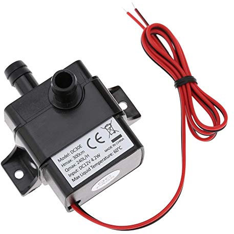 TOTMOX 12V 4.2W Universal 3M 240L/H Pompe à Eau Submersible Brushless, Pompes de Fontaine Ultra-silencieuses pour Fontaines de Table d'Aquarium Bassin Jardins d'Eau et Systèmes Hydroponiques
