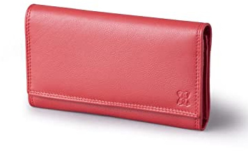 Lakeland Leather Real Leather Large Purse in Red