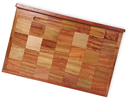 Planche à découper extra large pour la cuisine |Planche à découper réversible en bois de santal + bois d'acacia |Bloc à découper pour cuisson/pâtes/viande/divers aliments-choix des amateurs de