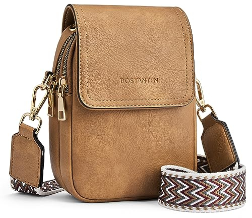 BOSTANTEN Handy Umhängetasche Damen, Handytasche zum Umhängen Leder, Handytasche mit Geldbörse zum Umhängen, Handtasche damen umhängetasche