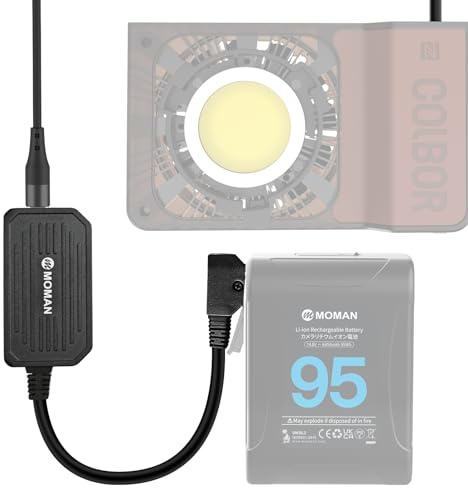 Moman PD65 D-Tap auf USB-C 65W Schnelllade Adapter & Netzteil, Bidirektionales Laden und Entladen für V-Mount Akku, Kamera Smartphone Laptop Table