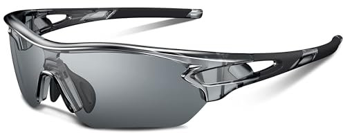 BEACOOL Occhiali da Sole Sportivi Polarizzati Uomo Donna Adolescente Ciclismo Baseball Militare Running Driving Pesca Golf Motocicletta Tac UV400