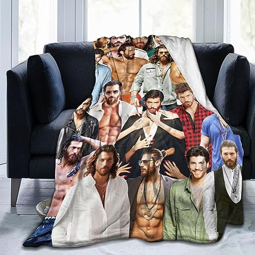 Suehome Can Yaman, coperta morbida e confortevole in pile di lana, per divano, ufficio, auto, campeggio, yoga, viaggi, decorazione per la casa, accogliente coperta da spiaggia in peluche, regalo