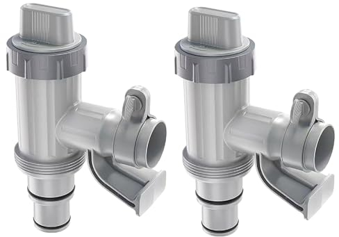Absperrhahn Für Pools, Pool Schlauchadapter, 2 In 1 Kolbenventile Für Aufstellschwimmbecken, Pool Plunger Ventil, Pool Absperrhahn, Pool Zubehör Für Oberirdische Pool Und Poolpumpe Wartung