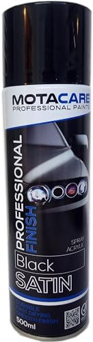 Motacare Satin Black Spray Paint Fan Nozzle Wide Durable Fast Drying 500ml