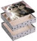 AdelDream Schmucktabletts Schmuckorganizer Schmuckkasten mit 2 Ebenen Schmuckbox Schmuckgeschenkbox Geschenk für Damen Tochter und Freundin zum Geburtstag und zu Feiertagen Eine Katze (Zwei Katze)