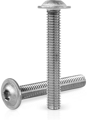 Topnorm24 - Viti a testa bombata M4 x 8 (50 pezzi) con flangia e esagono incassato ISO 7380-2 a testa piatta con flangia/cintura in acciaio inox V2A A2 (50, M4 x 8)