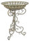 Jugendstil Vogeltränke mit Ständer aus Eisen - Romantische Gartendeko Vogelbad, Höhe 67,5 cm