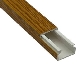 2 Stück 1m Kabelkanal Holz Optik Birne - zum Schrauben/Anschrauben - 100x60mm Kabelkanal HERRY24