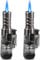 Jet Flame Lighter 2 Pack Windproof Butane Torch Lighter Refillable With Big Visible Gas Tank for BBQ, Candles, Camping, Hiking, Outdoors, Gifts for Men Dad Him (Nickel) (Without Butane)