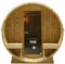 SANOTECHNIK Sauna extérieur BERGEN - Sauna baril pour 4 à 6 personnes 194,8 × 220 × 191,5 cm, poêle Harvia 8 kW, bois d'épicéa, verre ESG - N° d'article F70220