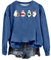 Halloween kostüm Damen Trend Hoodie Blutig Bedrucktes Hoodie Top Jacken Vintage (Blue, XXL)