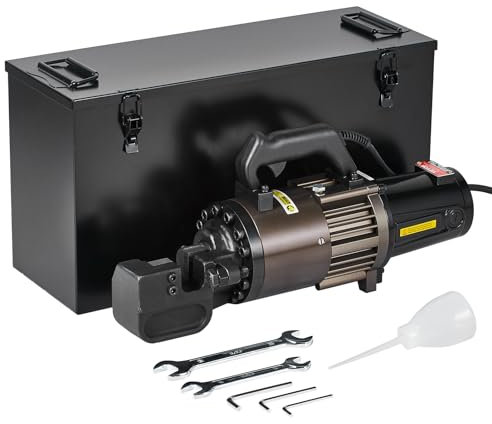 VEVOR Taglierina Idraulica Elettrica Portatile per Barre d'Armatura Diametro di Taglio 5-32mm 2300W, Utensile da Taglio per Barre d'Armatura Taglierina in Ghisa e Alluminio con Valigetta Attrezzi