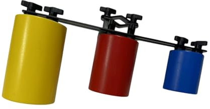 kowaku Kuhglocken-Set in drei Farben, Schlaginstrumente für den Musikunterricht, Gelb Rot Blau