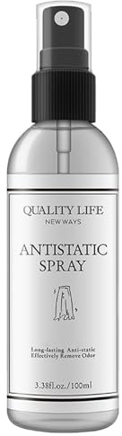 Antistatisches Spray für Kleidung,Textilien Antistatik Spray Elektrostatisches Anti Falten Möbel Hair,Auto,Reduziert Statische Aufladung,Professional,Innen- und Außenbereich,100ml