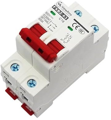 Disjoncteur,Disjoncteur Miniature Mini-disjoncteur solaire CC, montage sur rail DIN, disjoncteur différentiel 1P, 2P, 3P, 4P, protection contre les surcharges, interrupteur à air 6-63 A for système ph