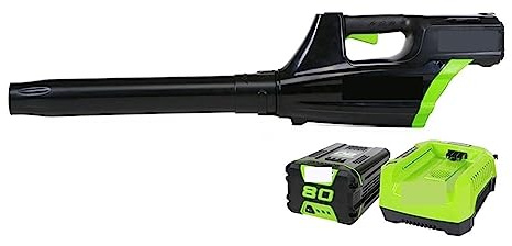 Ventilateur soufflant, Souffleur de Feuilles sans Fil à Batterie Lithium, 80V 750W Puissant Outil de Jardinage for Ventilateur de Nettoyage électrique(with 5.0ah Battery)