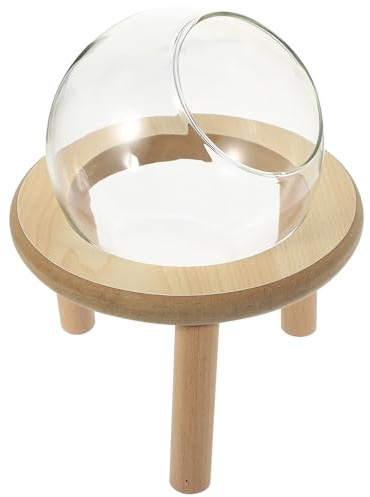 SOLUSTRE Hamster Sandbad aus Glas Badezubehör mit Rutschfestem Boden für Goldbären und Farbmäuse im Haustierkäfig