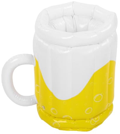 BTOSEP Boccale di birra gonfiabile, grande capacità, divertente accessorio per feste all'aperto, spiaggia, piscina, 45 x 45 cm, in PVC
