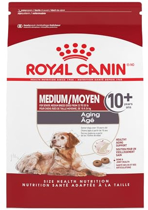 Royal Canin Size Health Nutrition Medium Aging 10+ Senior Dry Dog Food, 30 lb Bag